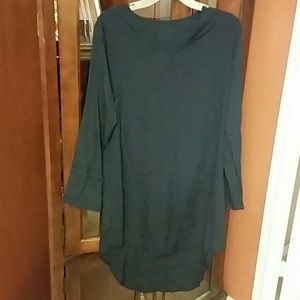 **SOLD**Navy Blue Chiffon Midi-Dress